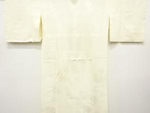 流水に菊模様織り出し　単衣長襦袢